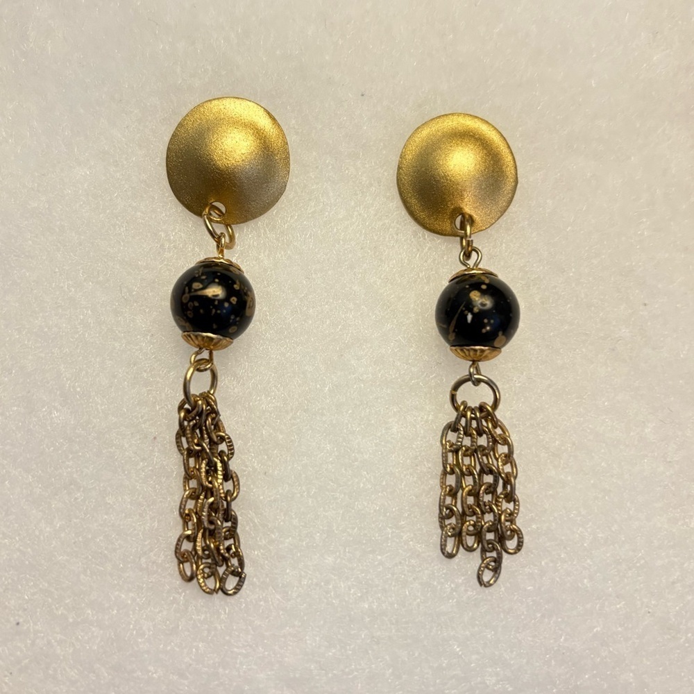Gold Tone Dangle Earrings